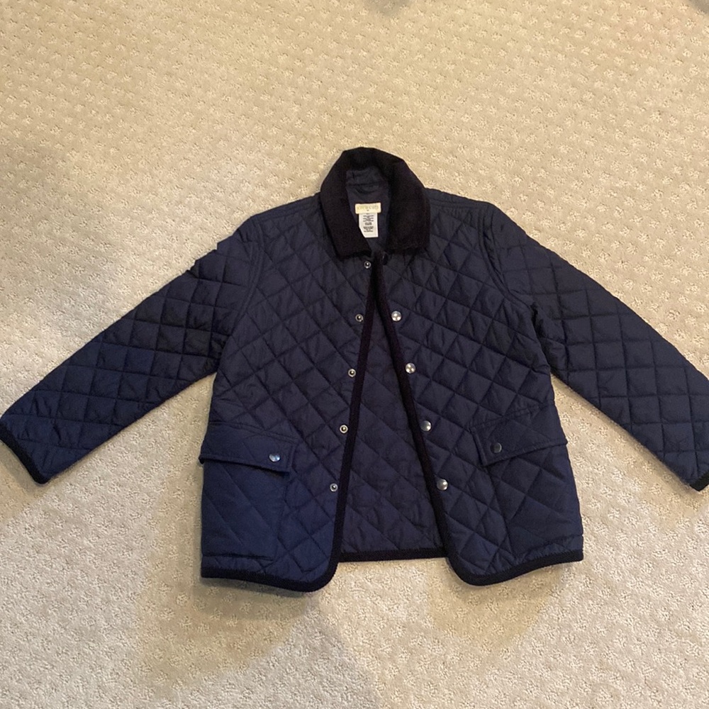 JCrew Boys quilted barn jacket size 6-7 EUC